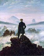 Caspar David Friedrich The wanderer above the sea of fog oil painting artist